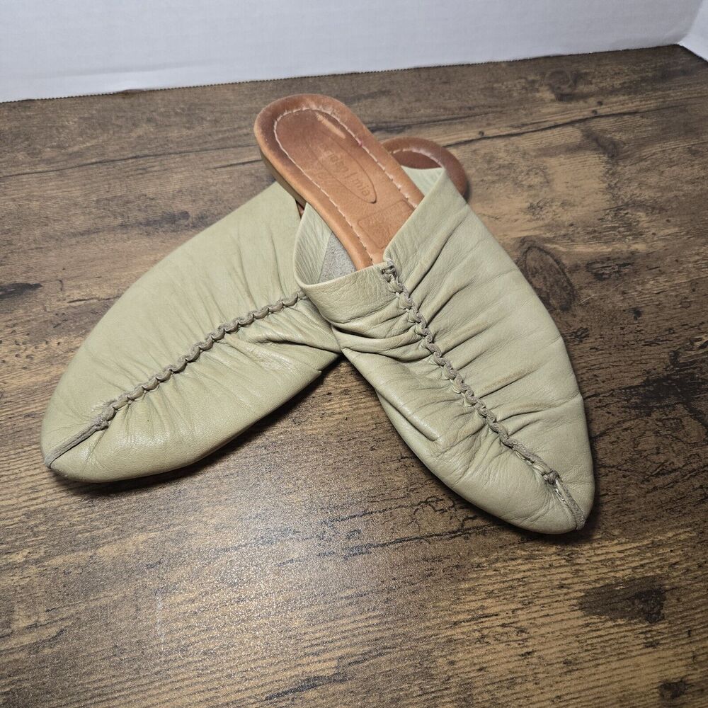 Sheridan Mia Leather Flats Fairy Leather‎ Whimical Green EU 37 (US 6.5)